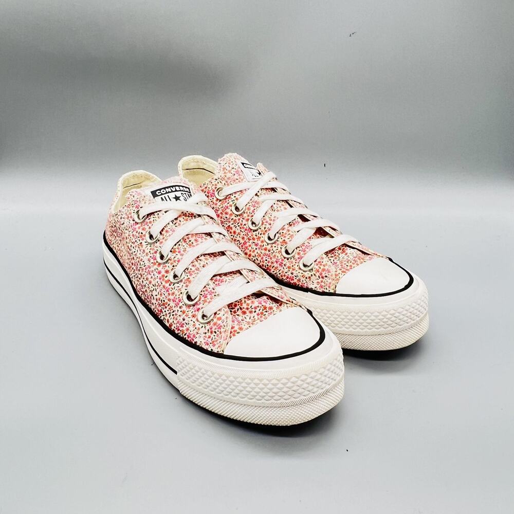 Converse Shoes Womens 6.5 Pink Floral Chuck Taylor All Star Platform Sneakers - Picture 2 of 11